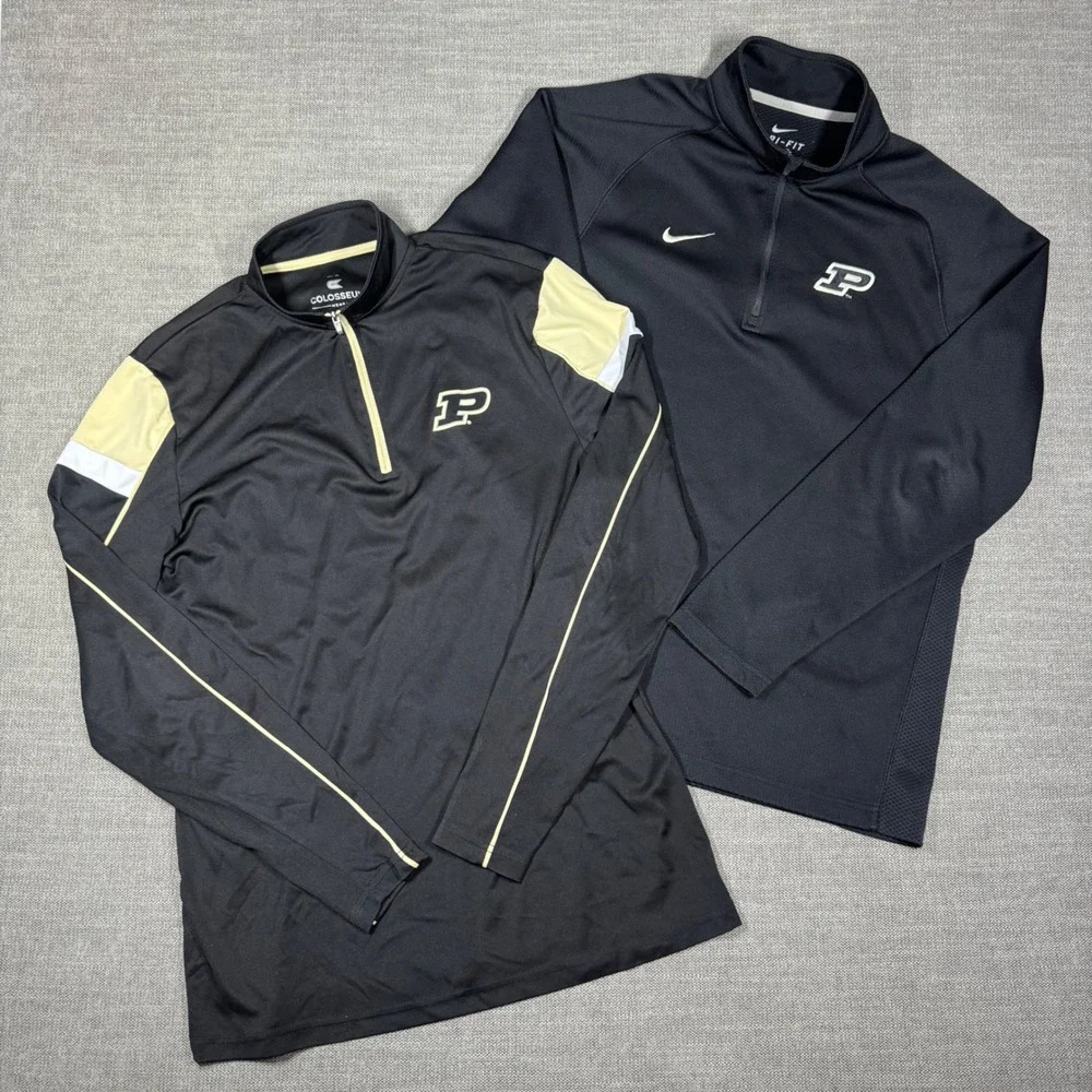 Purdue Boilermakers Nike Dri-Fit & Colosseum Quarter Zip Pullover Bundle Mens M